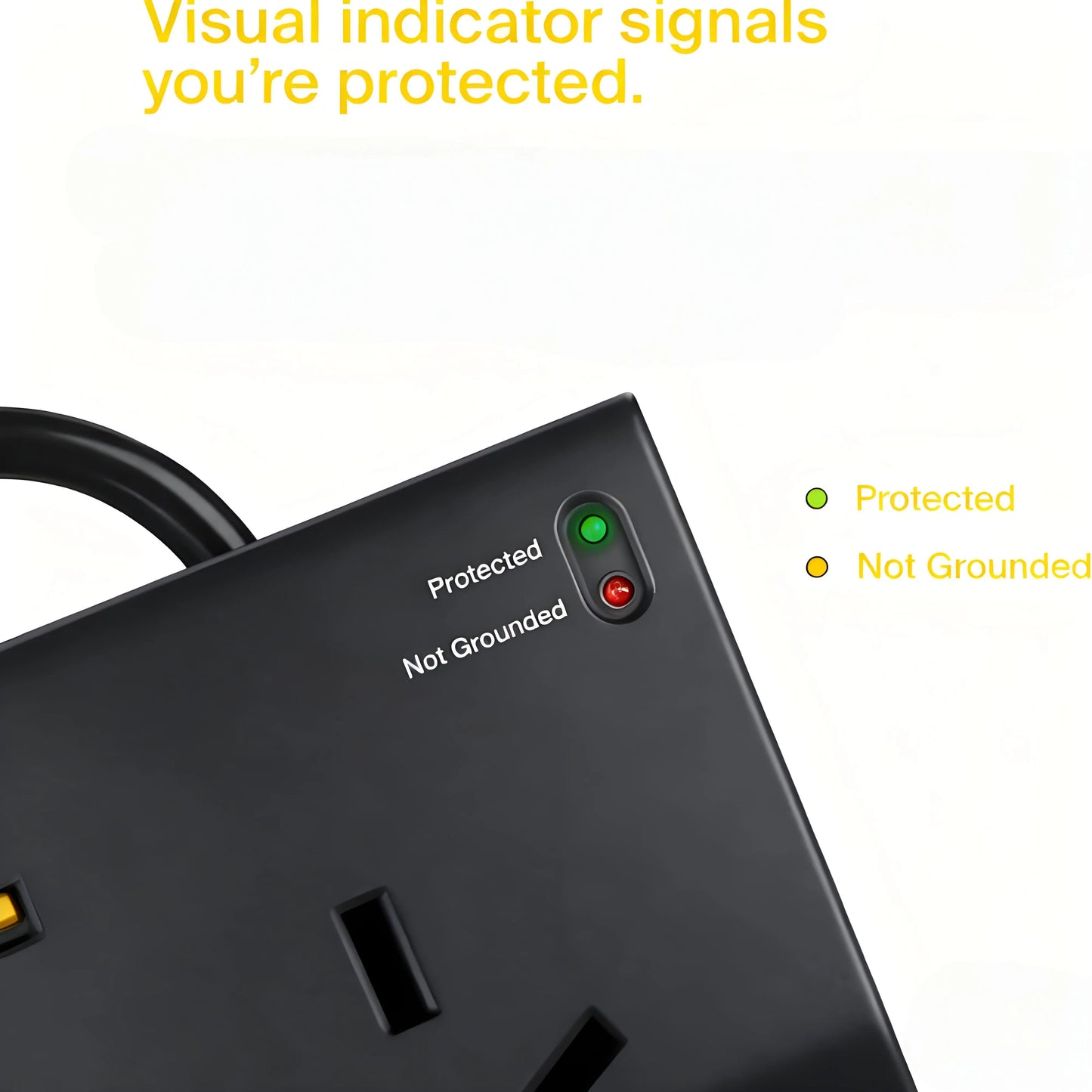 12-Outlet Surge Protector Power Strip with 3940 Joules, 8ft Extended Cable & Slim Profile for Home/Office