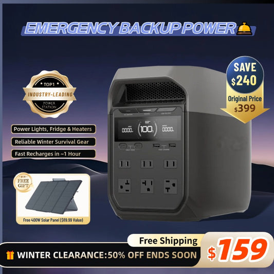 Large Capacity + Solar Charging = Never Run Out of Energy. Now Only $159!