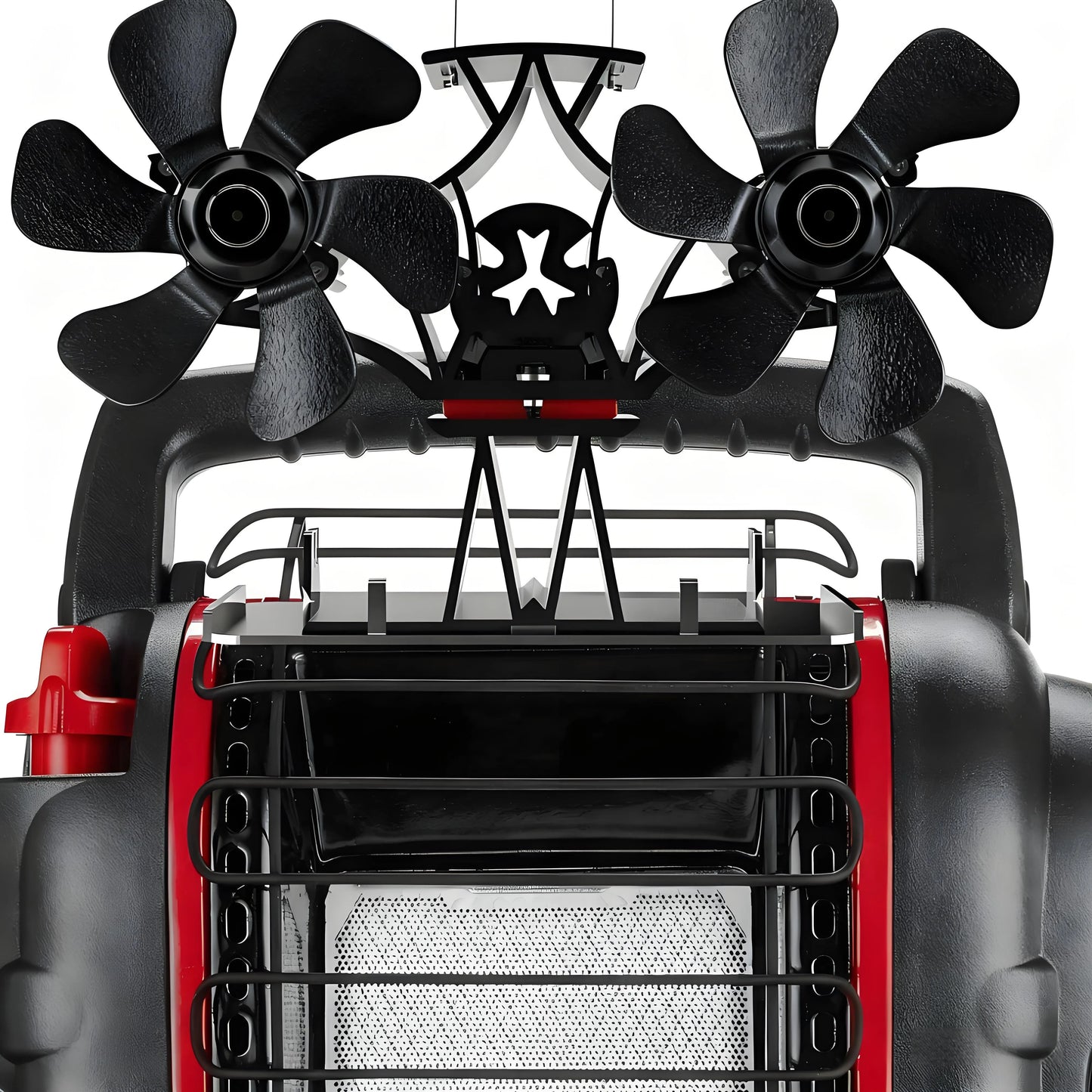 Dual-Blade Heat-Powered Stove Fan, Ultra-Quiet 12-Blade Fireplace Fan with Overheat Protection for Portable Heaters & Wood Stoves